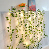 🌿 LED Green Leaf Vine Fairy Lights | Battery-Powered Flower Garland for Bedroom.