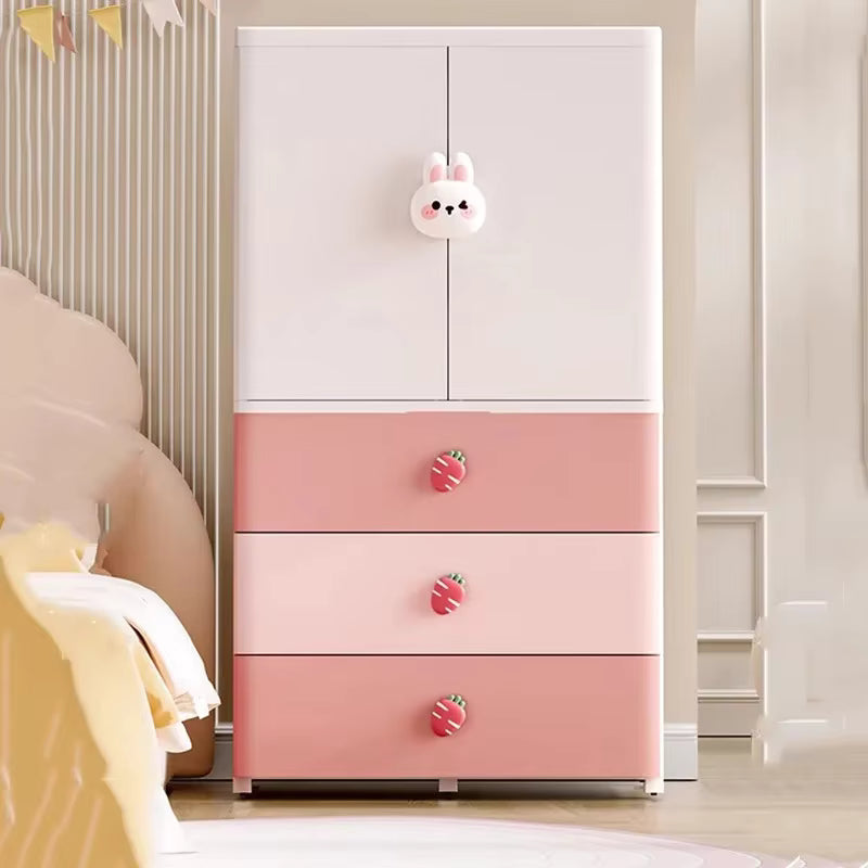 🗄️ Foldable Modular Storage Cabinet | Plastic Wardrobe with Drawers for Bedroom, Baby Room & Office