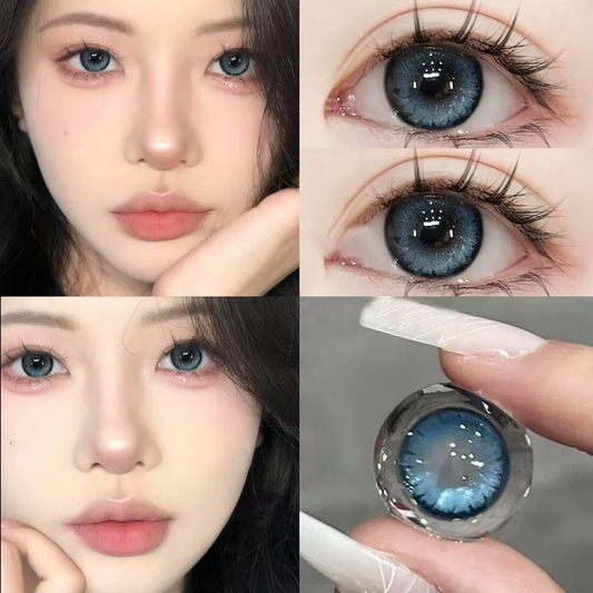 👁️ DUOXIU Korean Color Contact Lenses | Natural Gray & Blue Eyes