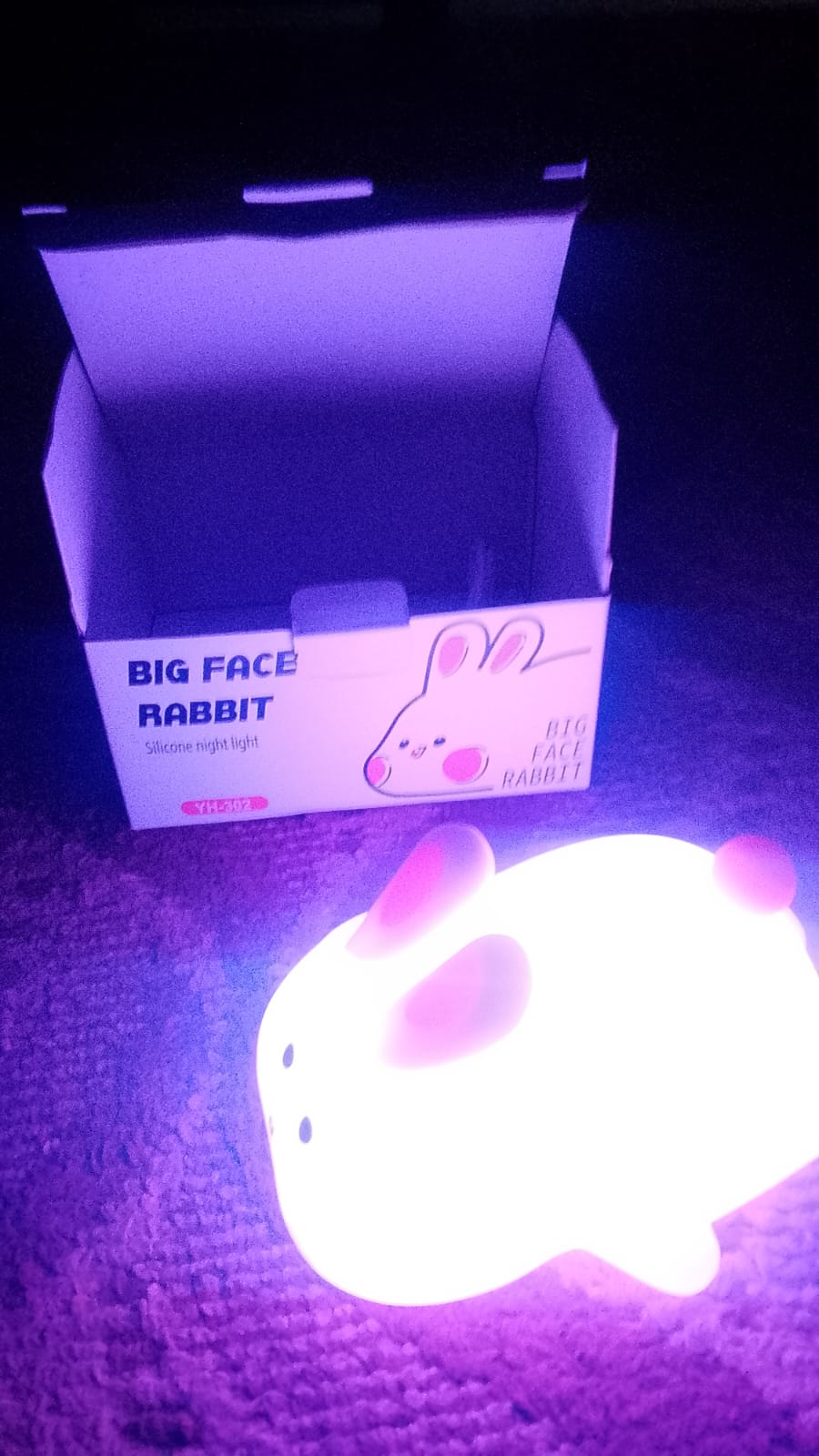 🐰 Cute Rabbit Silicone Night Lamp | Soft Touch LED Night Light with 3 Brightness Levels
