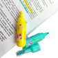 ✨ Pack of 6 Cute Bottle-Shaped Character Highlighters | Kawaii Pastel Stationery Set for Girls & Boys