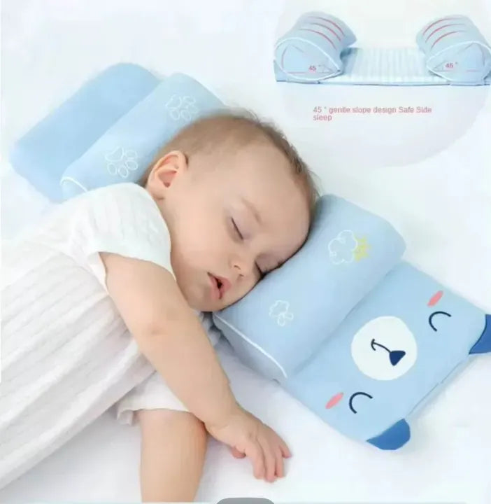👶 Adjustable Baby Sleeping Support Pillow – Anti Roll Cushion & Neck Protection | Random Color