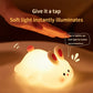 🐰 Cute Rabbit Silicone Night Lamp | Soft Touch LED Night Light with 3 Brightness Levels
