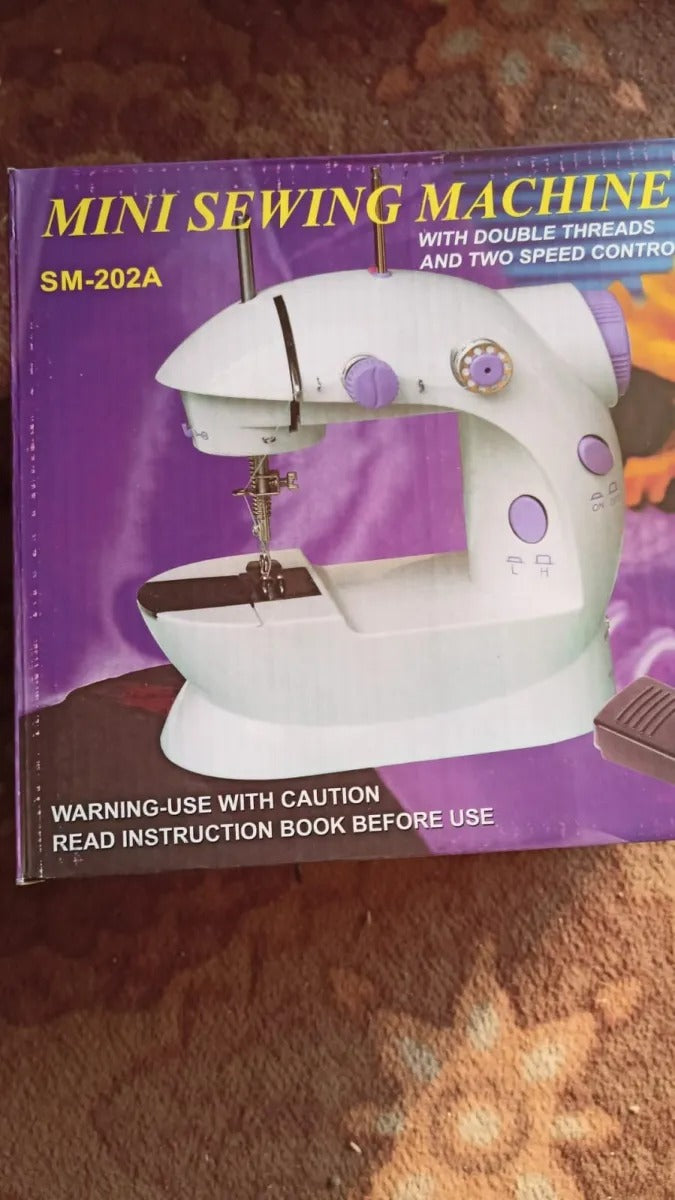🧵 SM-202A Electric Mini Sewing Machine | Double Thread, 2-Speed Portable Sewing Machine for Home & Travel