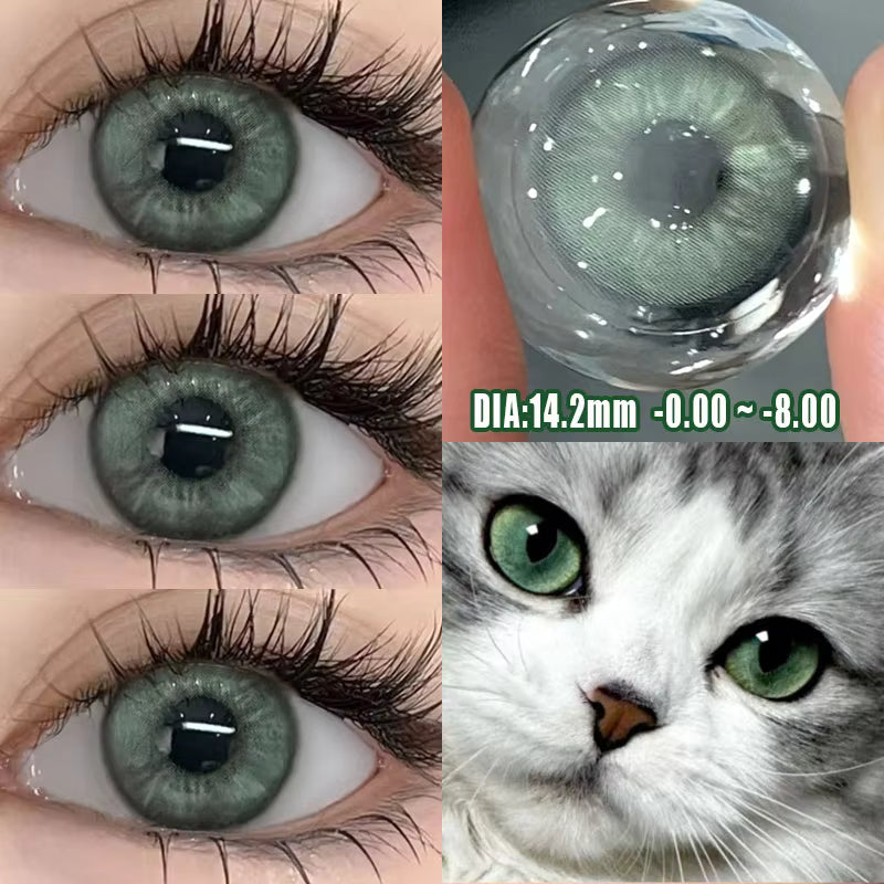 👁️ DUOXIU Green Color Contact Lenses | Premium Cosmetic & Prescription Lenses