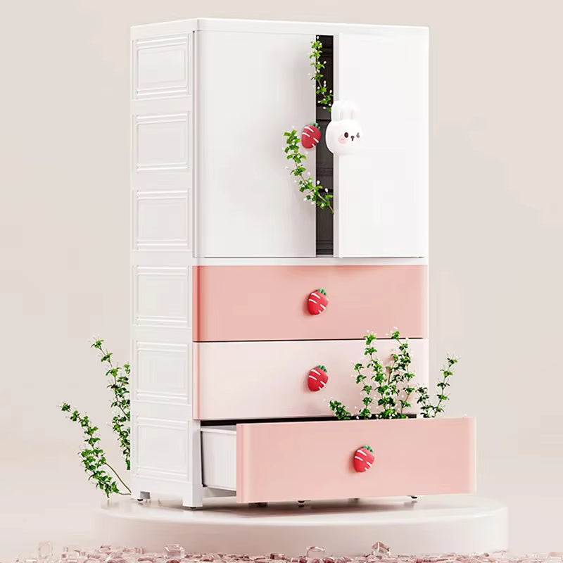🗄️ Foldable Modular Storage Cabinet | Plastic Wardrobe with Drawers for Bedroom, Baby Room & Office