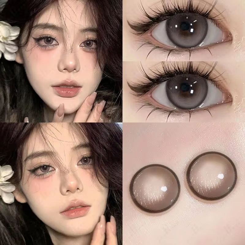 👁️ DUOXIU Korean Color Contact Lenses | Natural Gray & Blue Eyes
