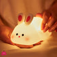 🐰 Cute Rabbit Silicone Night Lamp | Soft Touch LED Night Light with 3 Brightness Levels