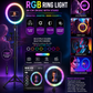 🌈 RGB Ring Light 26 CM (MJ26) with 7 Feet Stand – Adjustable LED Light for Photography, Makeup & Live Streaming