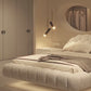 🛏️ Luxury Floating Lambswool Bed | Modern Upholstered Princess King Size Bed for Master Bedroom
