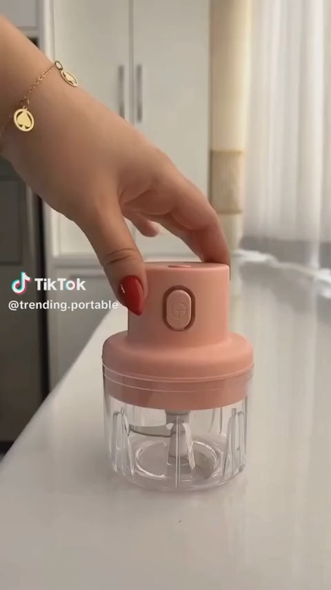 🔪 Mini USB Rechargeable Food Chopper | 250ml Electric Garlic, Vegetable & Meat Grinder with Cable